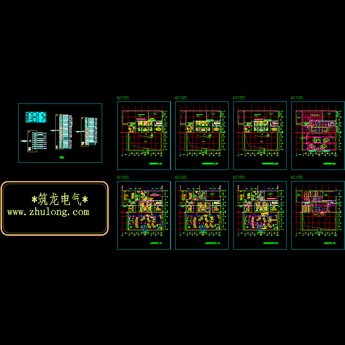 汽车展厅电气设计图纸.dwg - 1