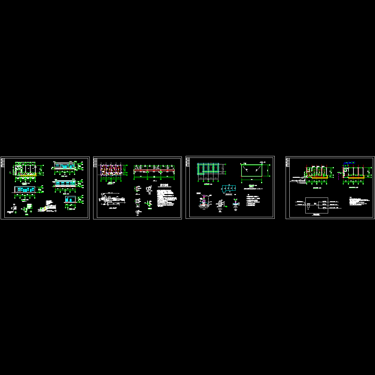 单层砌体站房CAD施工图纸.dwg - 1