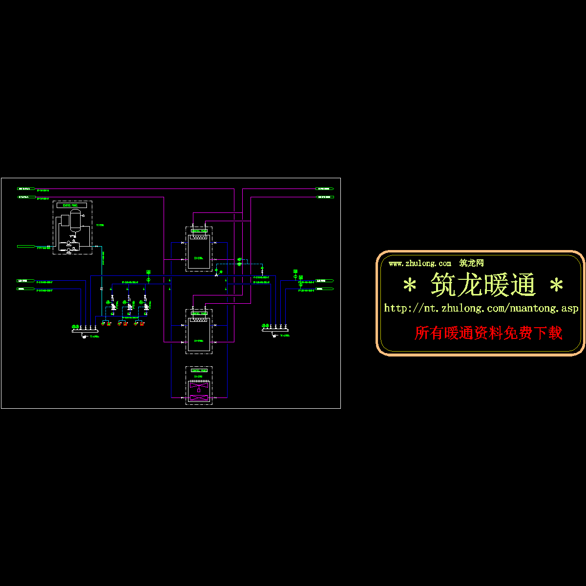 热水系统流程设计施工图纸.dwg - 1