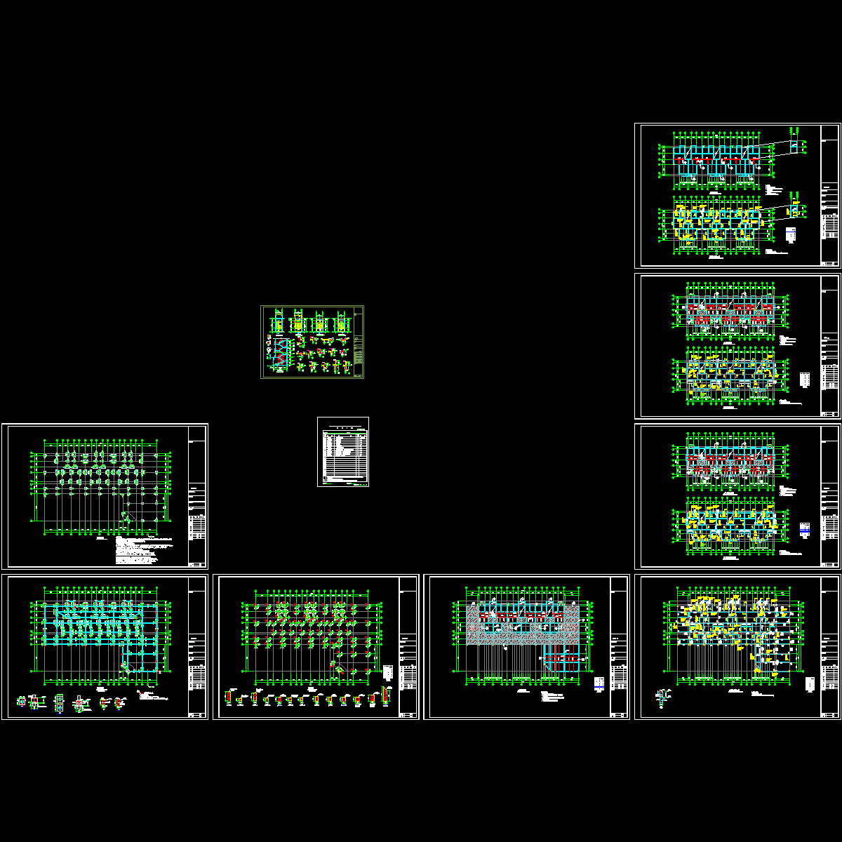 框架结构住宅楼结构设计CAD施工图纸.dwg - 1