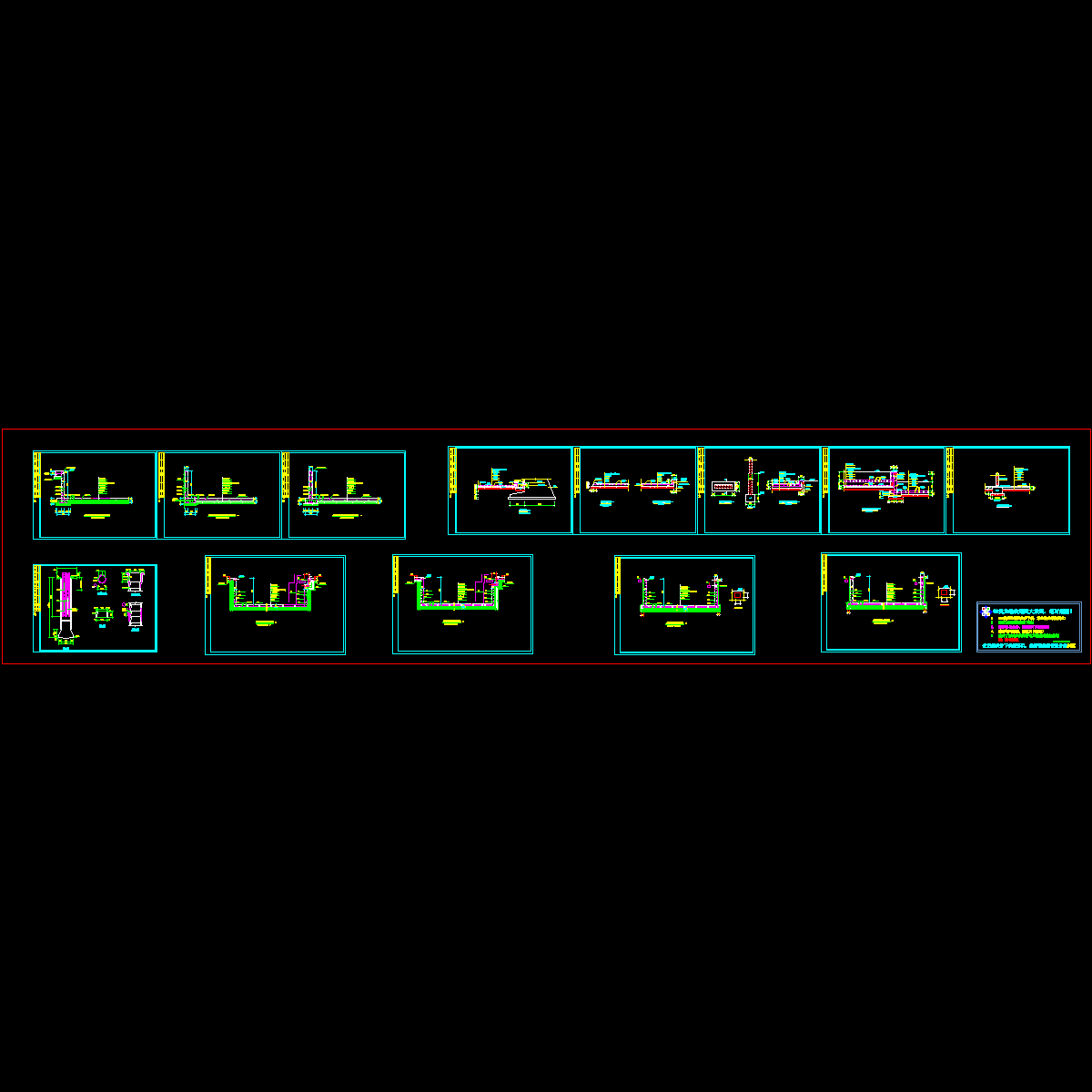 会所游泳池结构施工节点构造CAD详图纸.dwg - 1