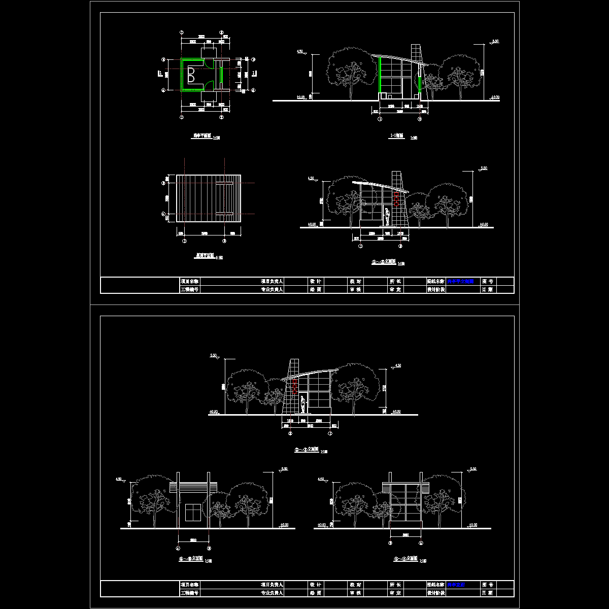 岗亭建筑节点施工CAD详图纸.dwg - 1