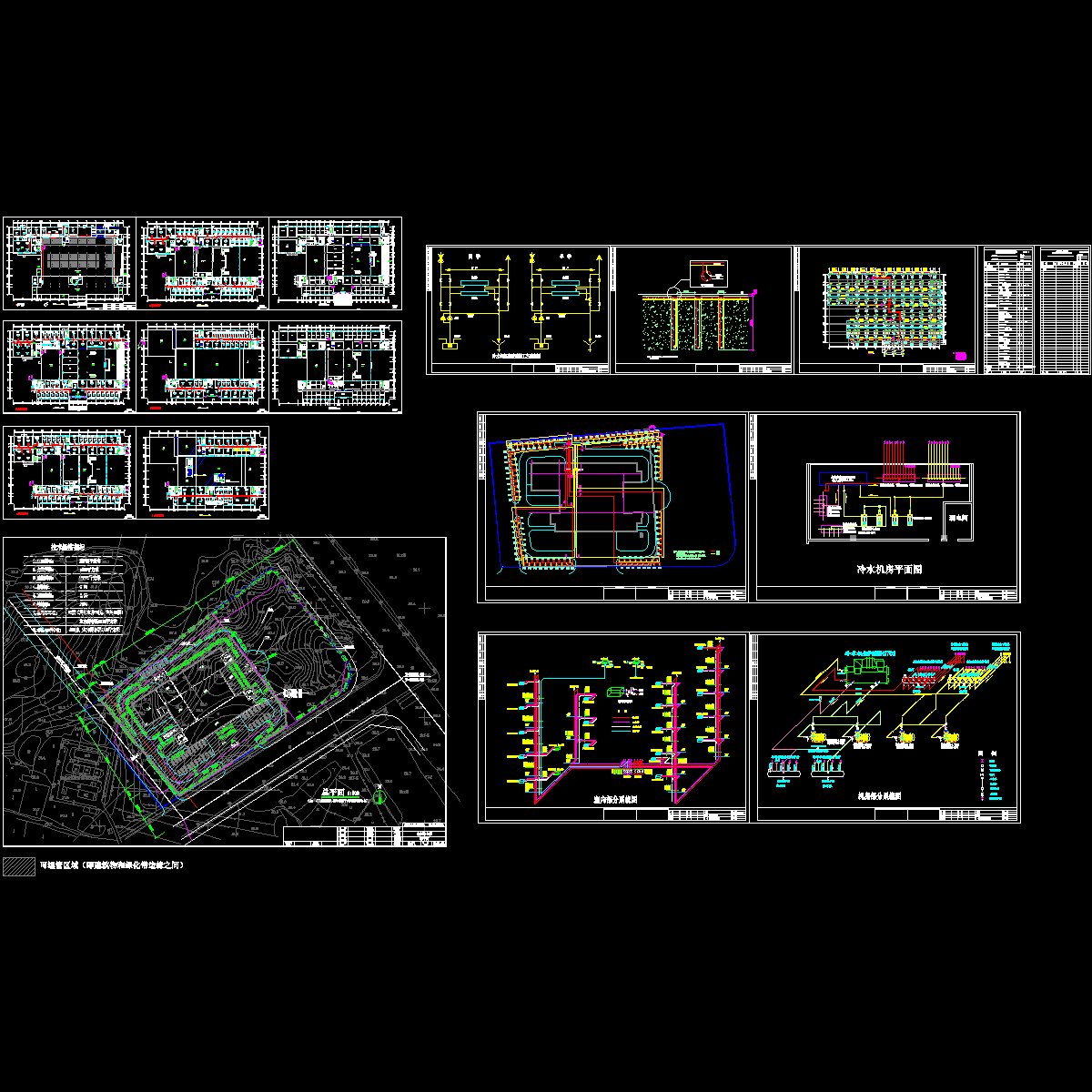 埋管热泵工程图纸（主机制冷量1070.3kw）.dwg - 1