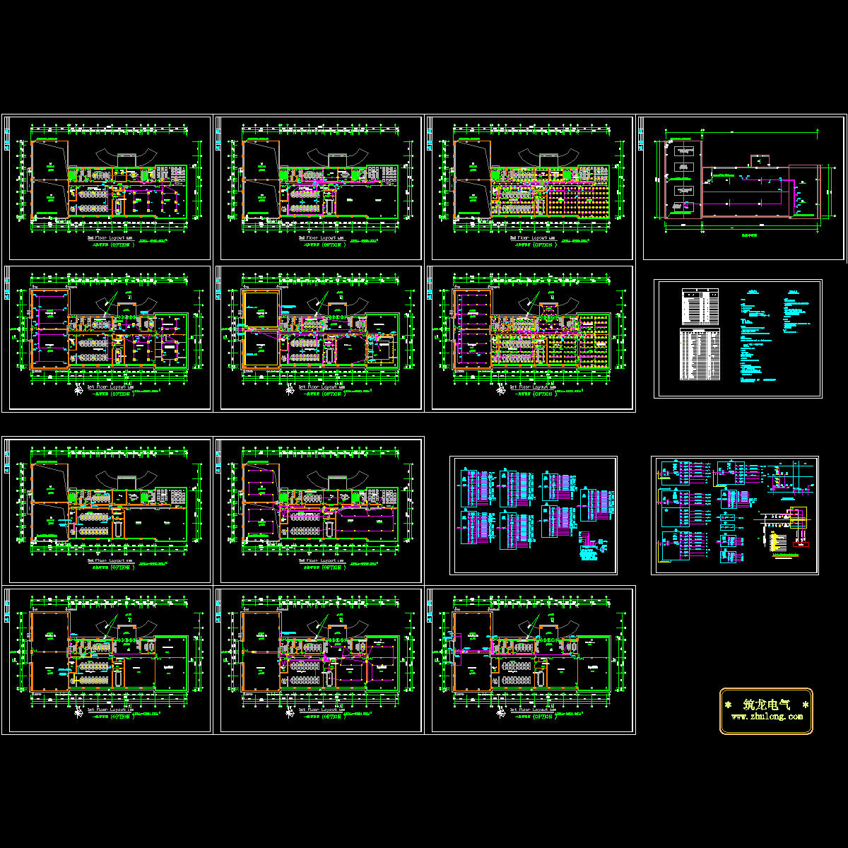 两层办公楼电气CAD施工图纸（15张）.dwg - 1