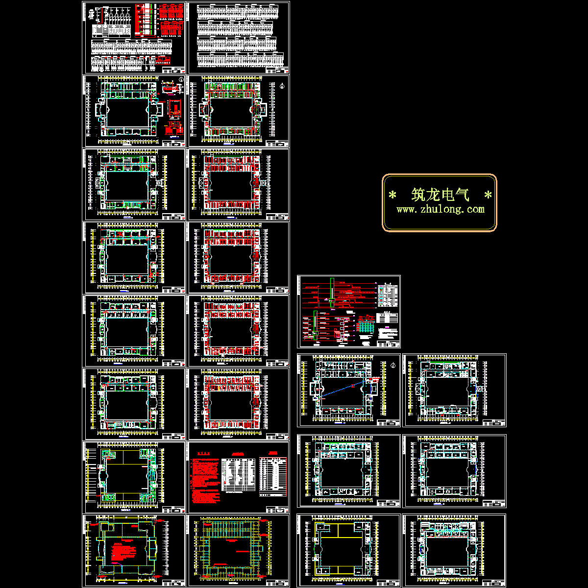 6层实验楼全套电气设计CAD施工图纸.dwg - 1