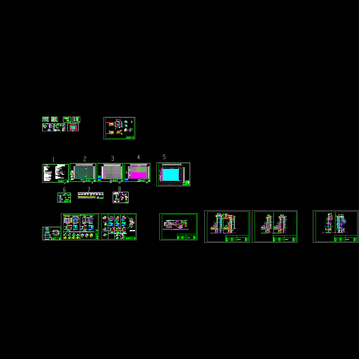 混凝土柱钢屋架结构CAD施工图纸.dwg - 1