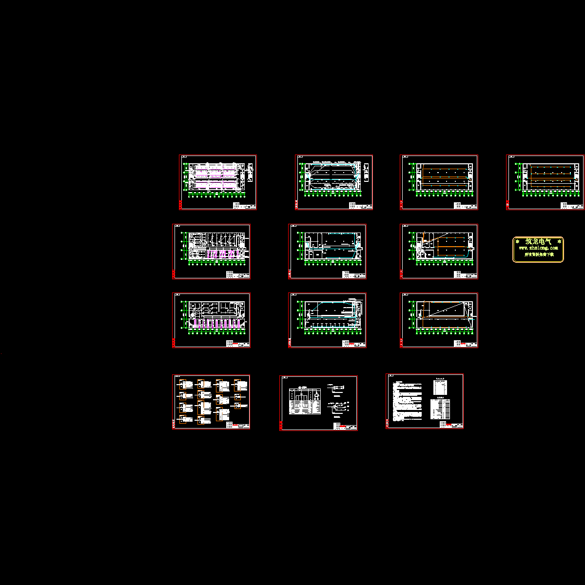 3层服装厂电气设计CAD施工图纸，共12张 - 1