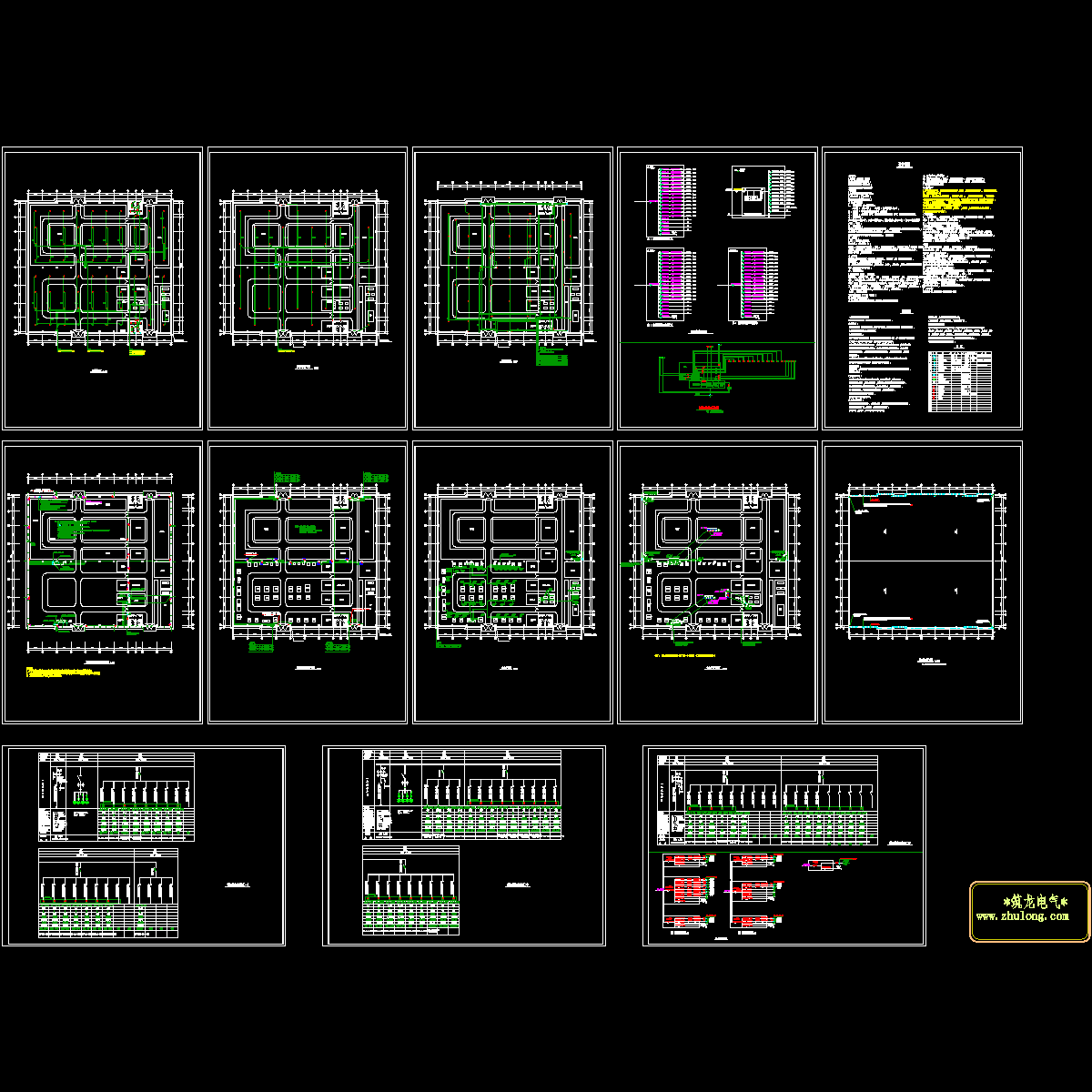 厂房电气CAD施工图纸.dwg - 1