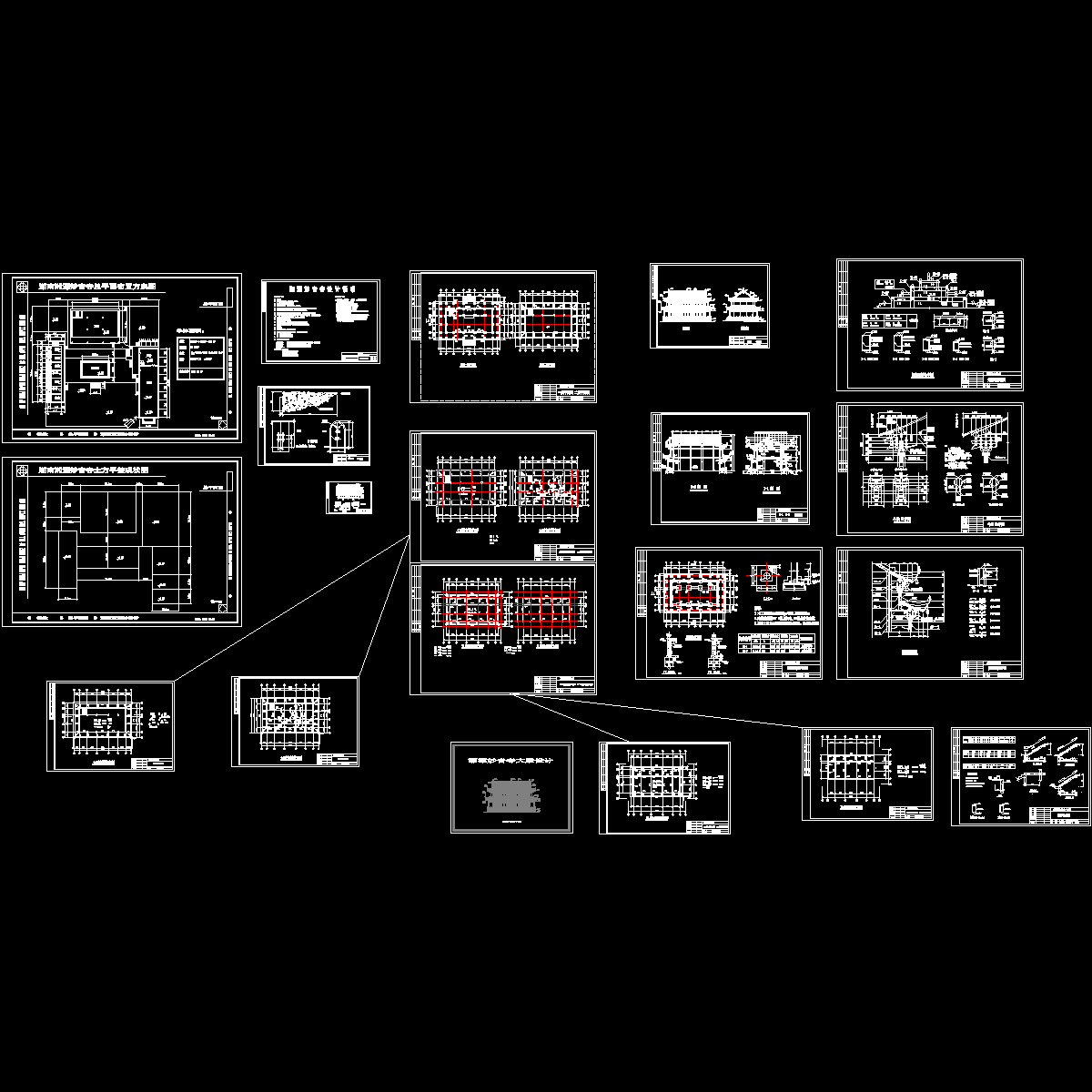 寺庙全套建筑施工CAD图纸.dwg - 1