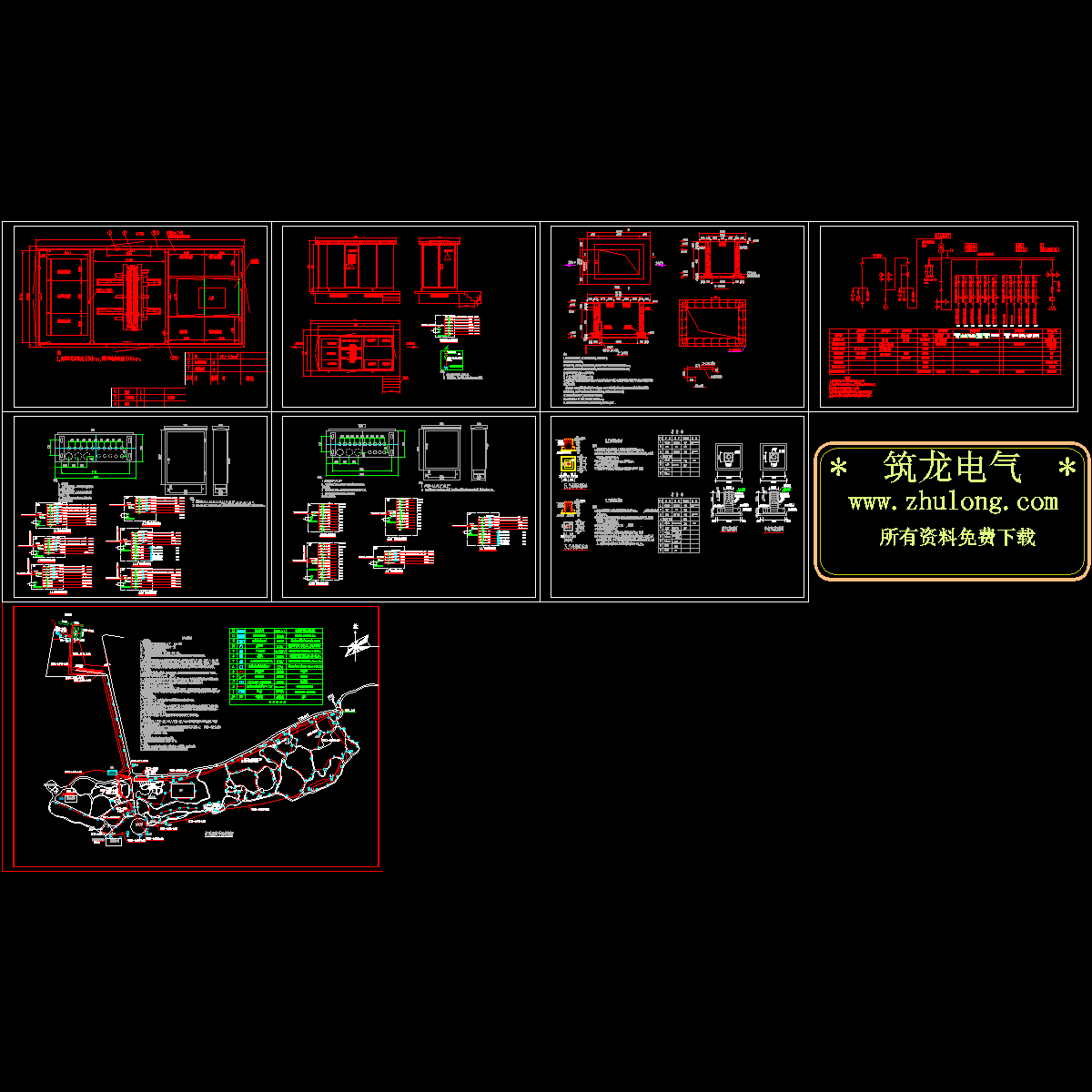 公园灯具照明布线CAD施工图纸.dwg - 1