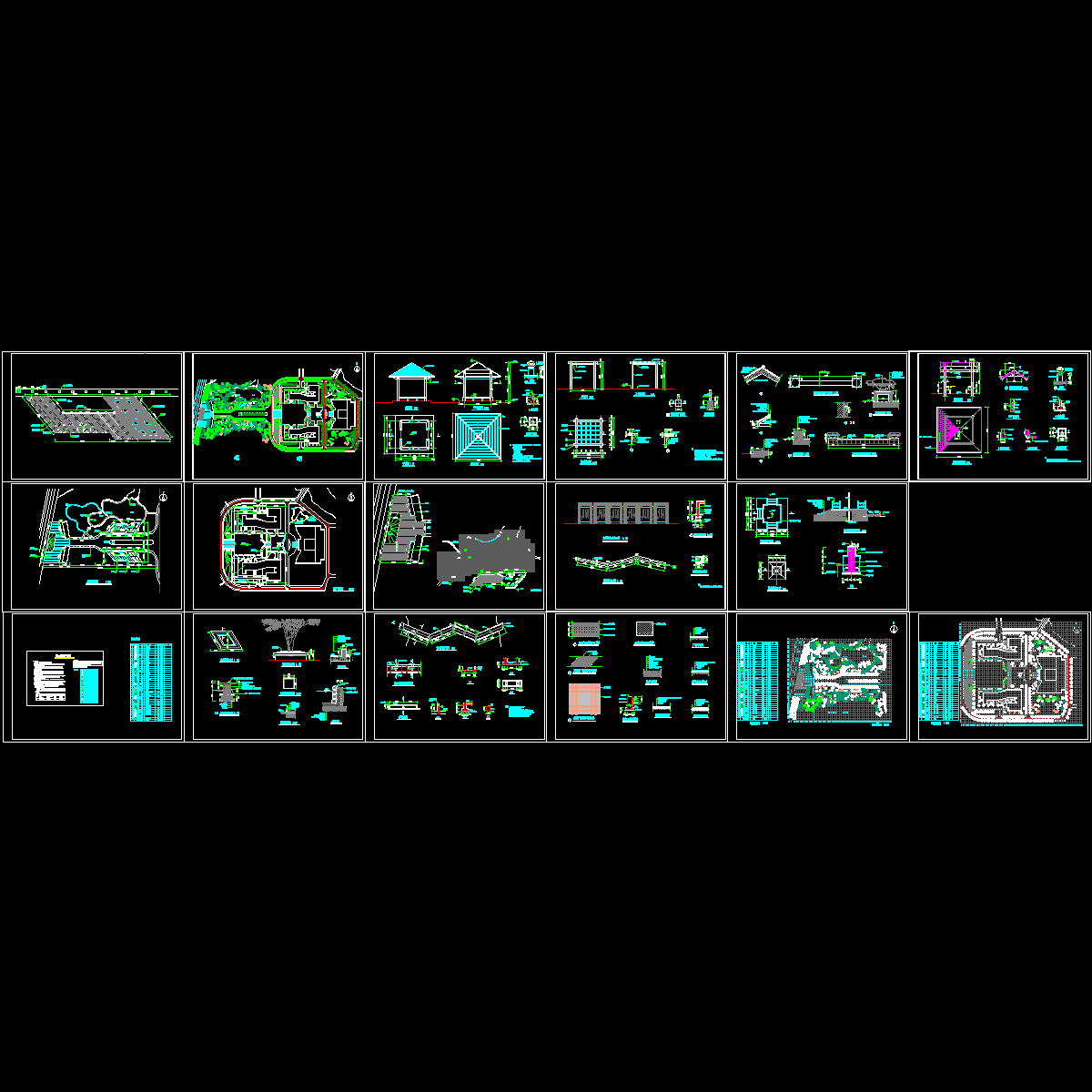 学院景观绿化工程全套施工大样图.dwg - 1