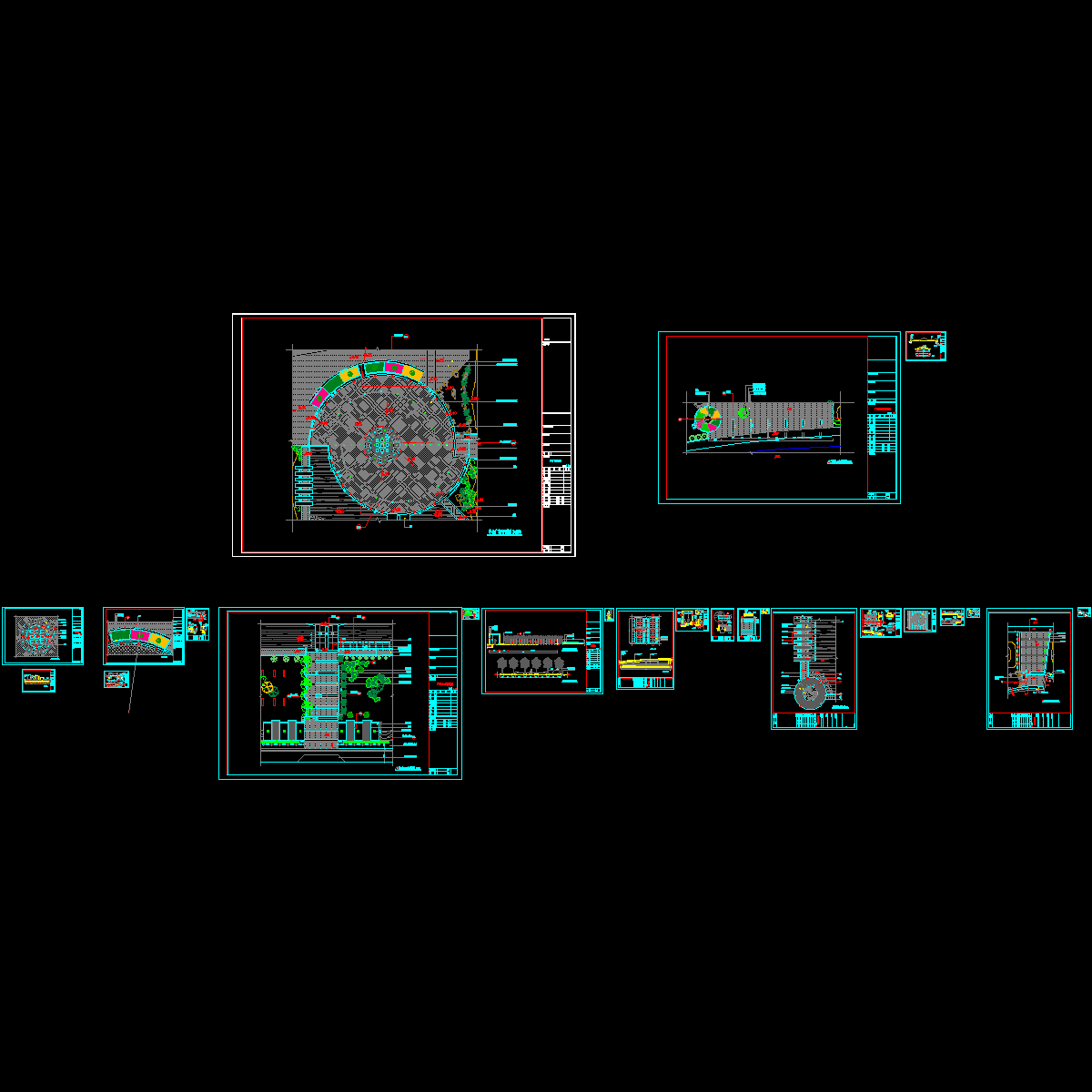 中心广场景观设计CAD施工大样图.dwg - 1