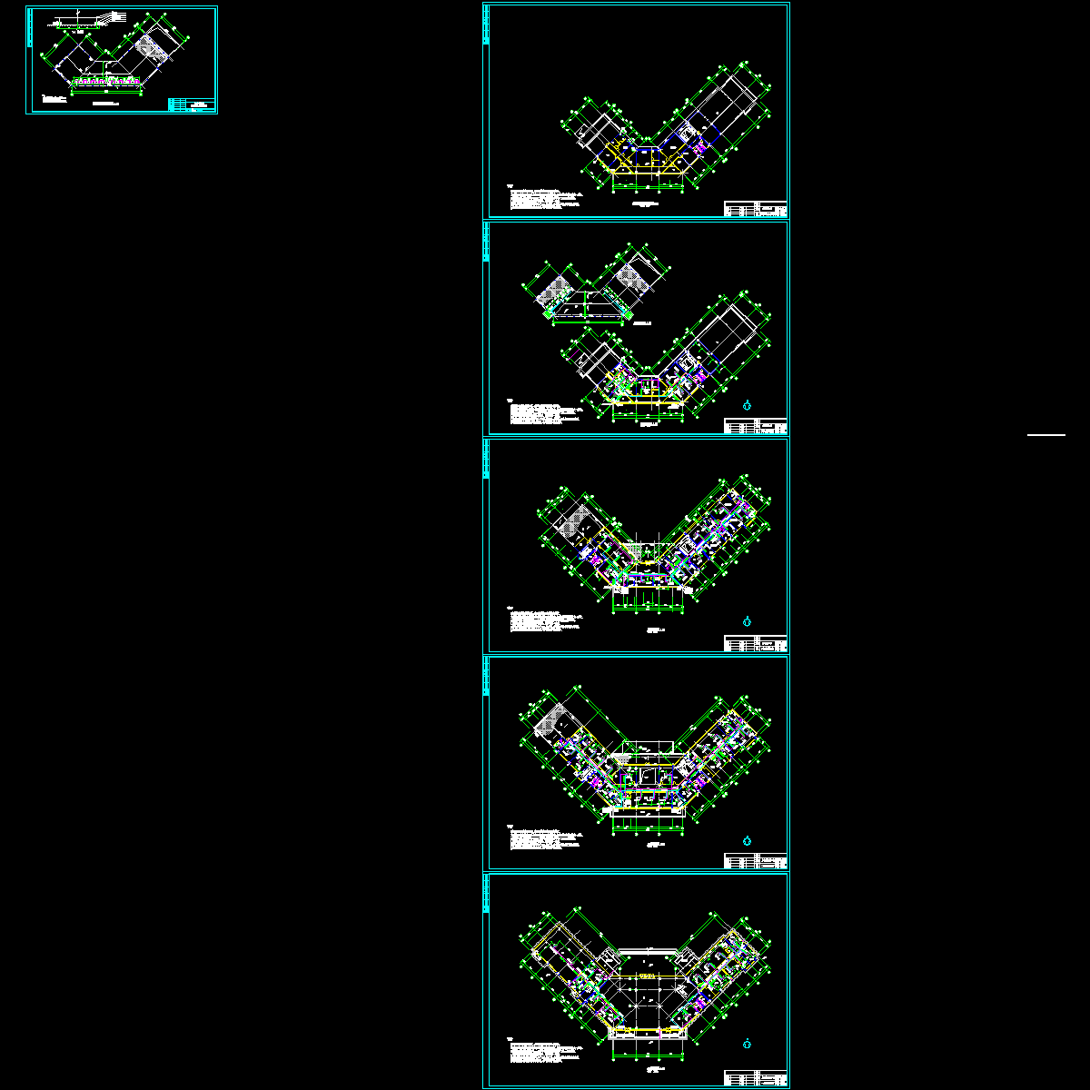 4层机场办公楼空调设计CAD施工图纸.dwg - 1