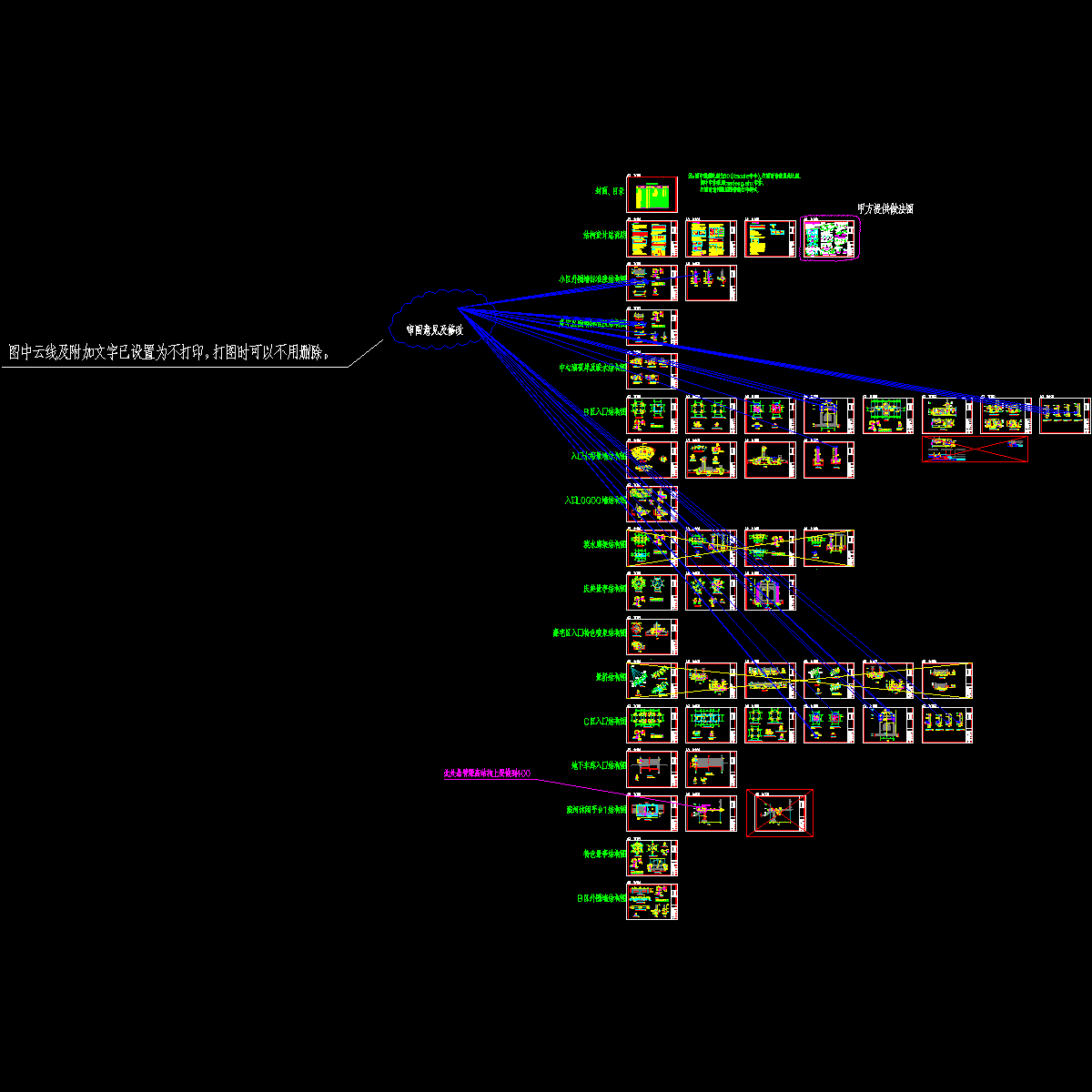区景观设计结构CAD施工图纸（景亭、景桥、廊架）.dwg - 1