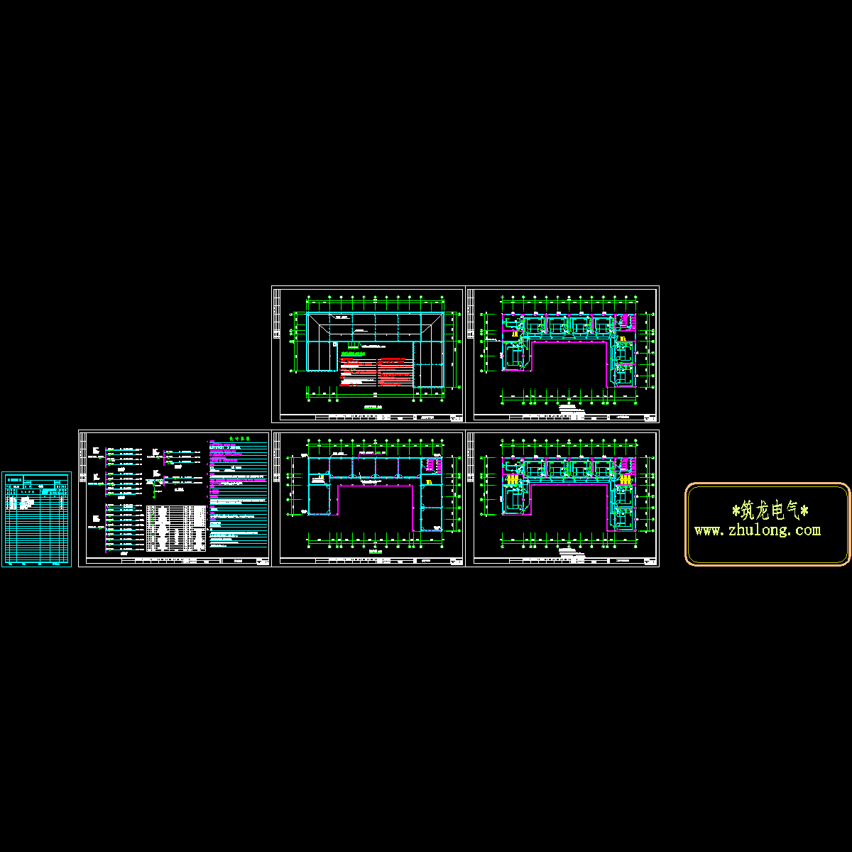 2层小学教学楼电气CAD施工图纸.dwg - 1