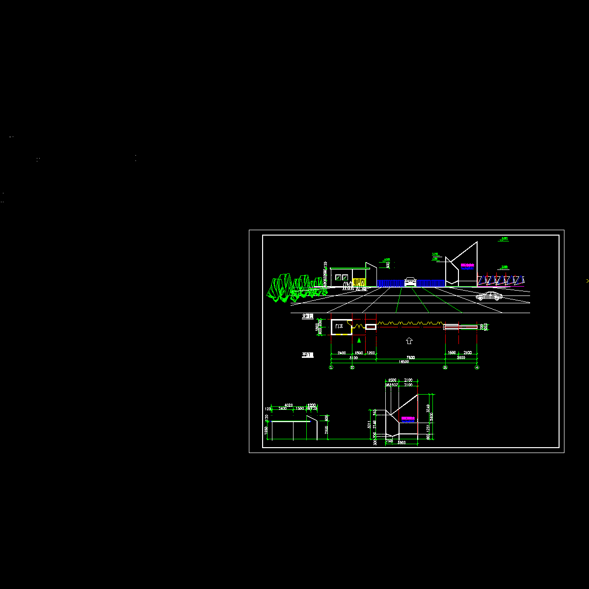 大门建筑施工CAD图纸5.dwg - 1