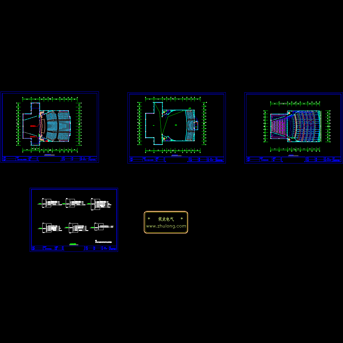 2层礼堂装修电气设计CAD图纸，含照明设计.dwg - 1