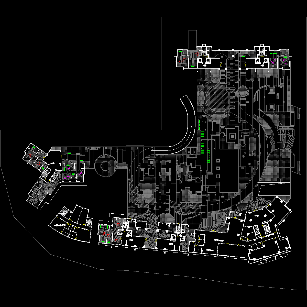 小区屋顶花园照明总平面图纸.dwg - 1