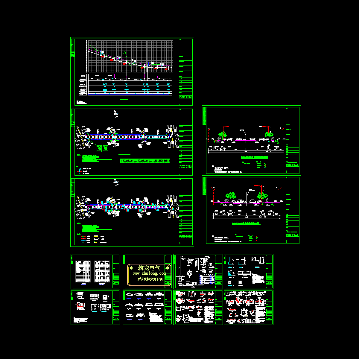 城市政道路工程电气施工图纸，共13张 - 1