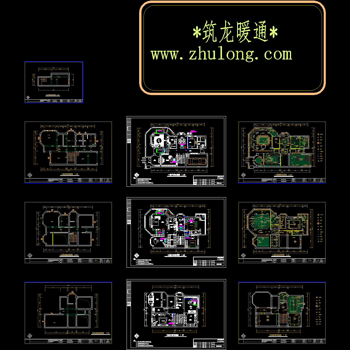 花园别墅空调设计施工图纸.dwg - 1