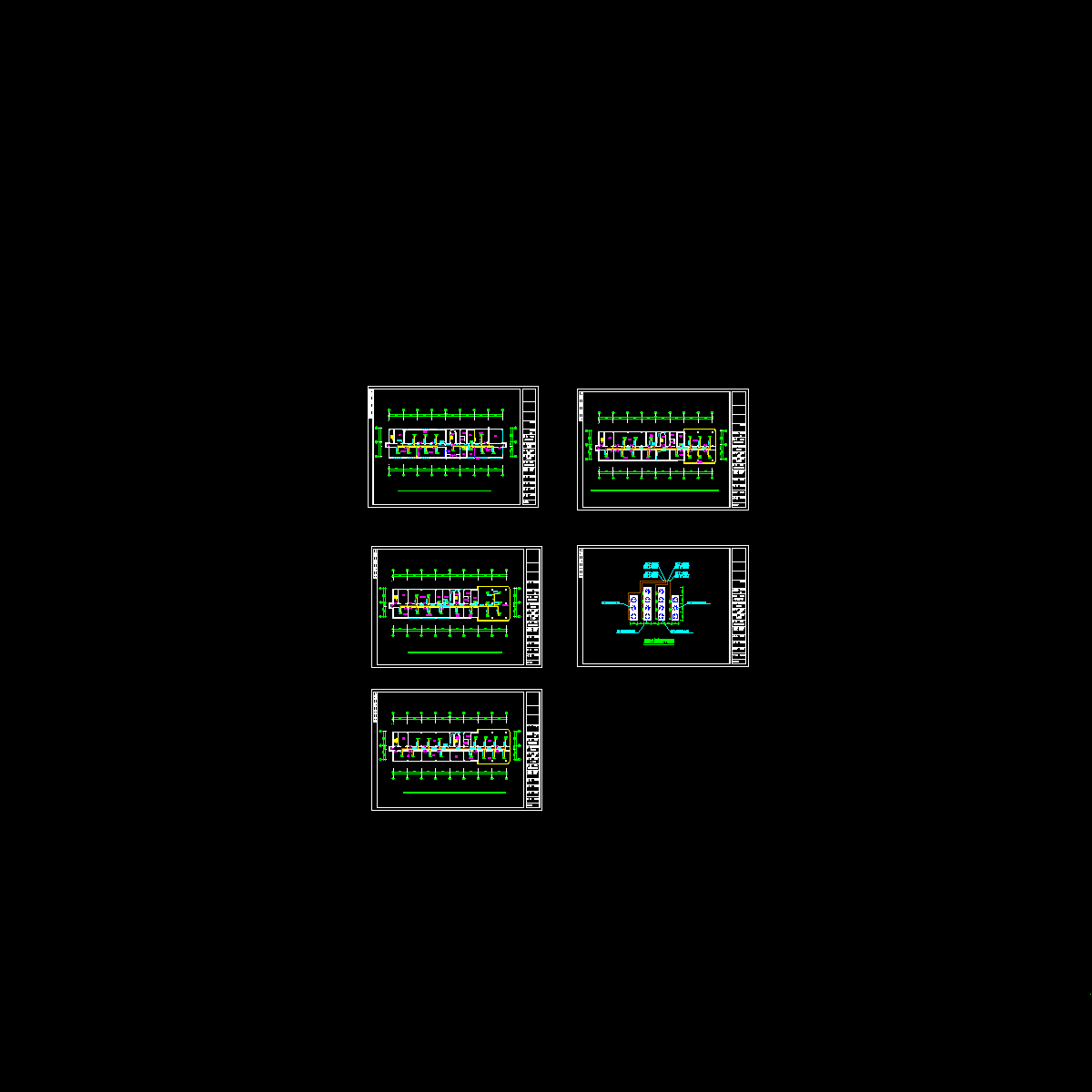 公司4层办公楼空调平面图纸.dwg - 1