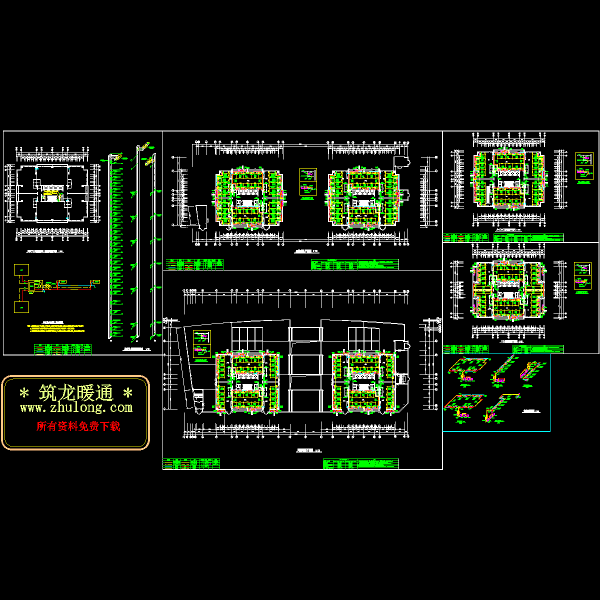 5层住宅楼中央空调设计CAD施工图纸.dwg - 1