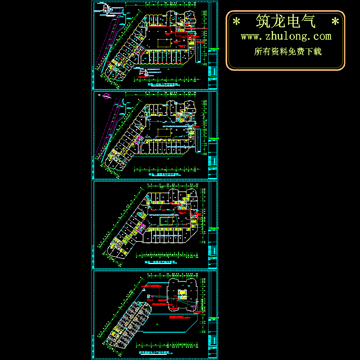 上2层市花鸟市场强电施工图纸，共4张.dwg - 1