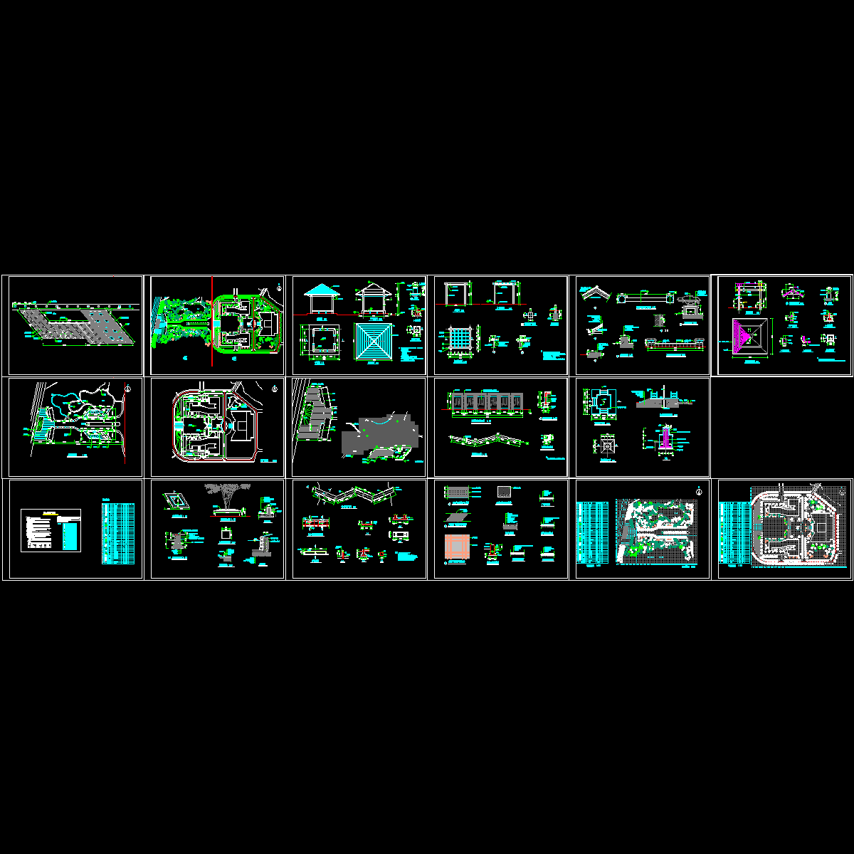 学院景观绿化工程全套施工大样图（19页施工大样图）.dwg - 1