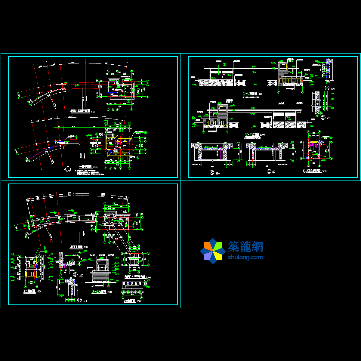 大门建筑施工CAD图纸.dwg - 1