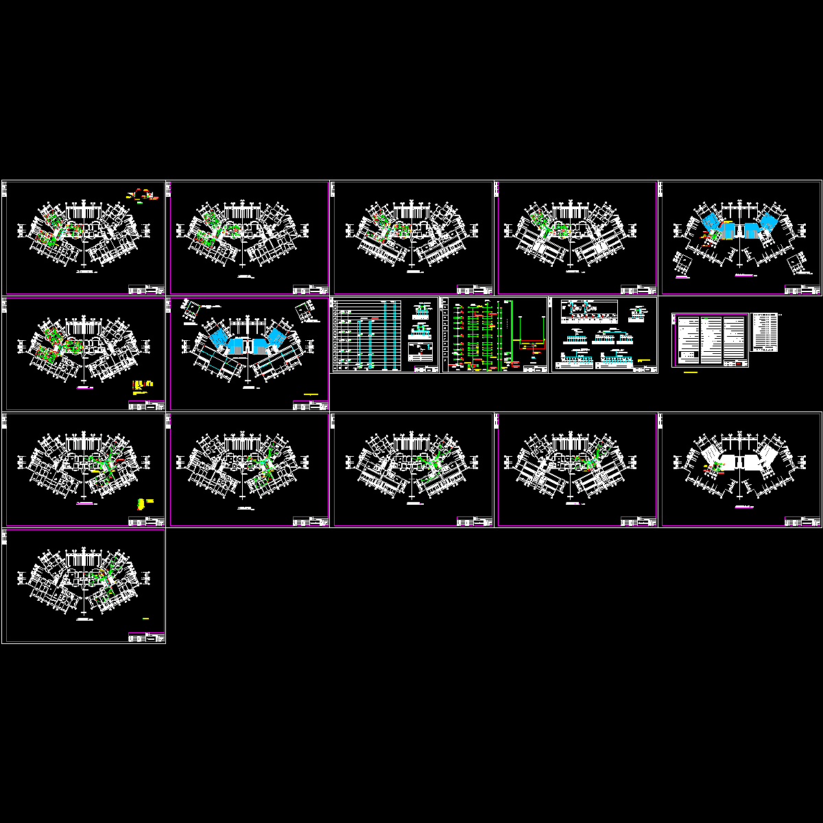 19层住宅楼电气设计.dwg - 1