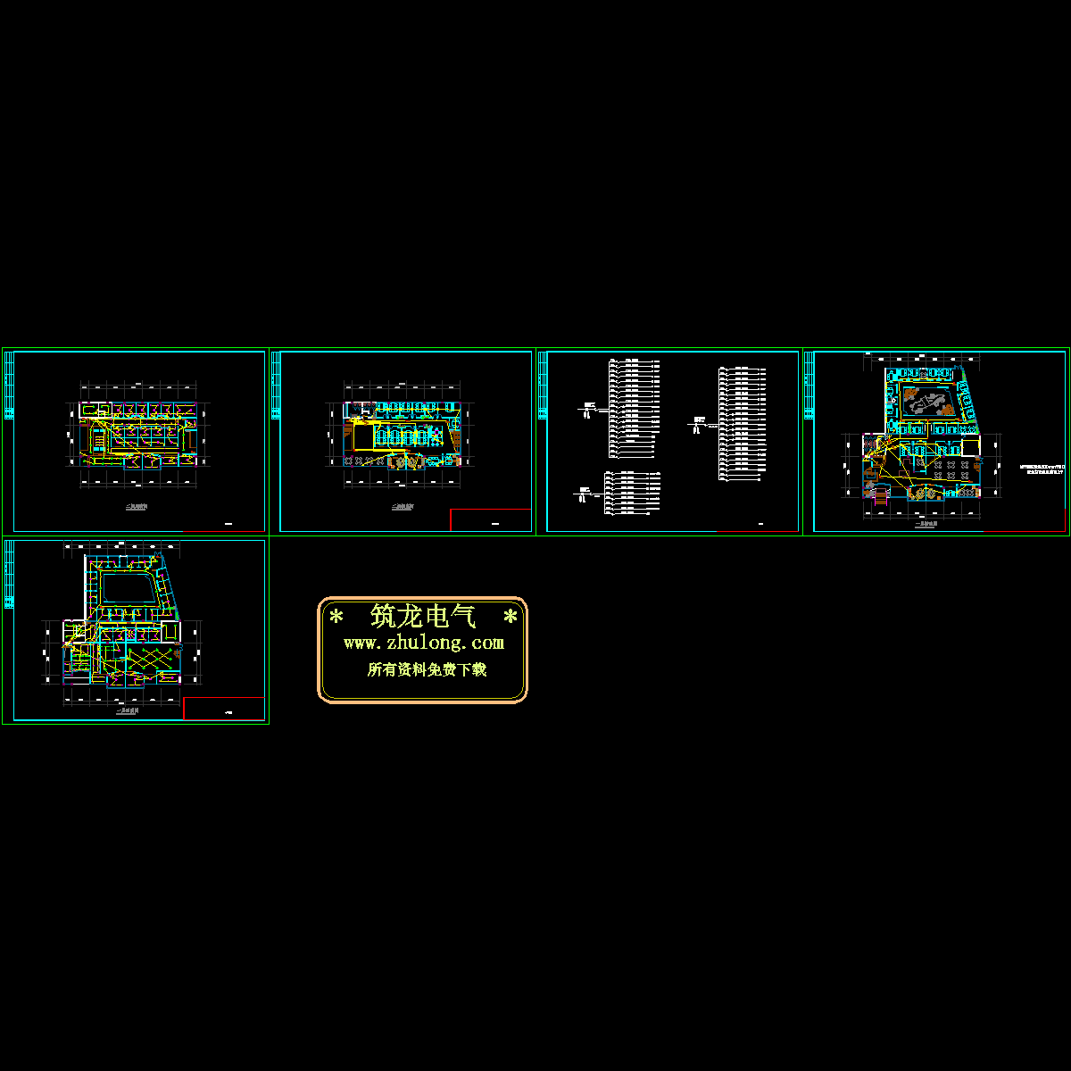 茶楼照明电气设计CAD图纸，共5张图.dwg - 1