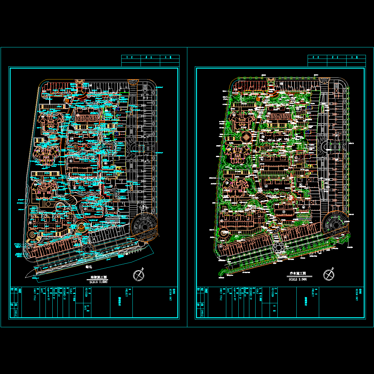 小区绿化景观CAD施工图纸.dwg - 1