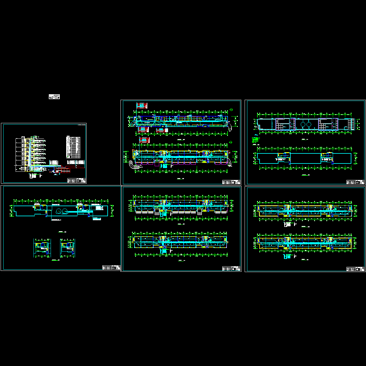 6层办公楼消防CAD施工图纸（6张）.dwg - 1