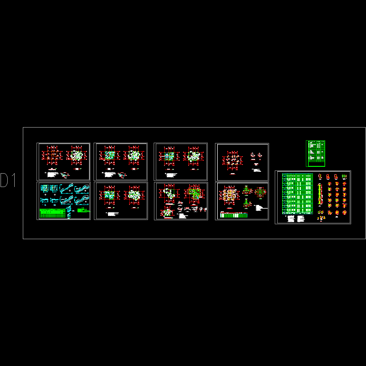 别墅结构CAD施工图纸.dwg - 1