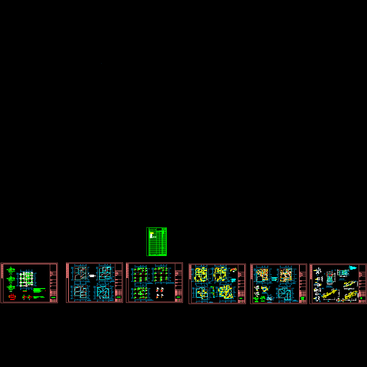 框架结构庄园别墅结构设计CAD施工大样图.dwg - 1