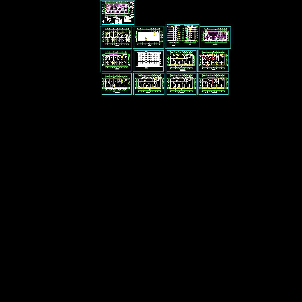 6层商住楼建筑结构设计CAD施工图纸.dwg - 1