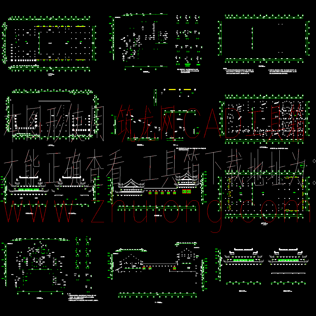 古建筑祠堂戏台施工CAD详图纸.dwg - 1