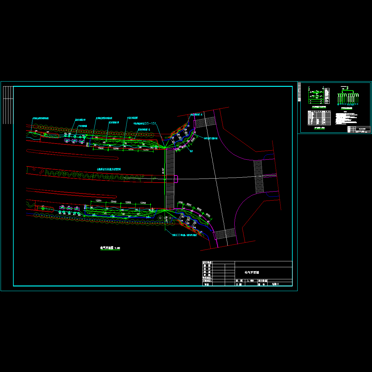 道路电气设计平面图纸.dwg - 1