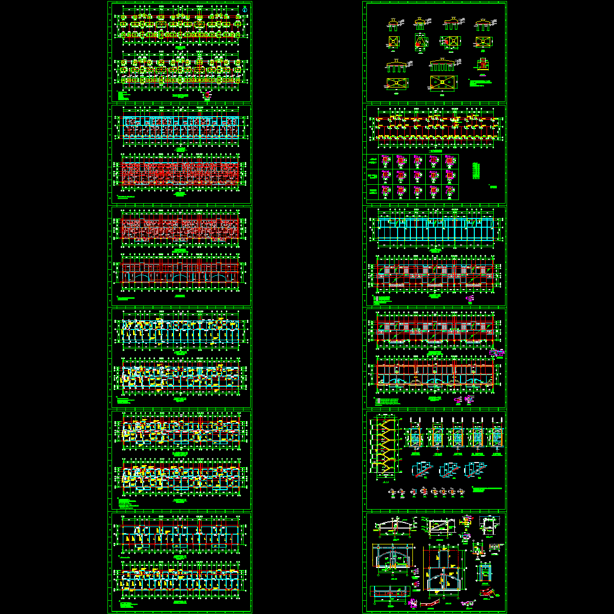 多层框架结构CAD施工图纸.dwg - 1