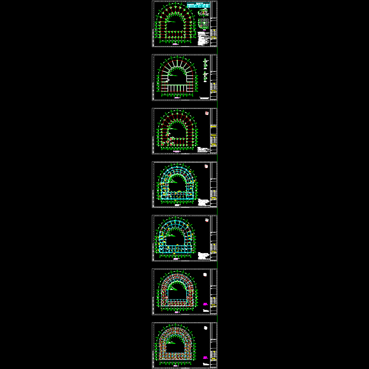 钢结构博览城场馆结构设计CAD施工图纸.dwg - 1