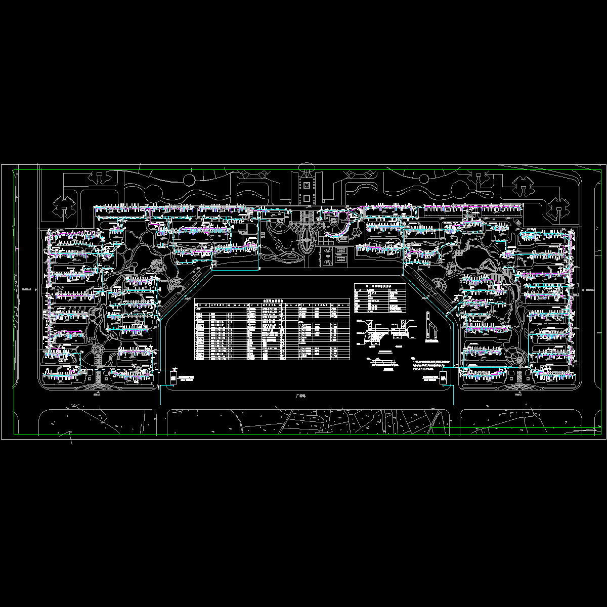 16万平方米小区望江苑污水CAD施工图纸.dwg - 1