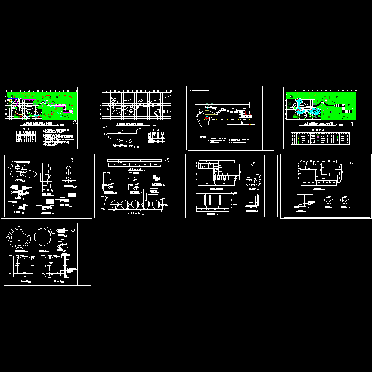 学校景观绿化全套图纸（8页图纸）.dwg - 1