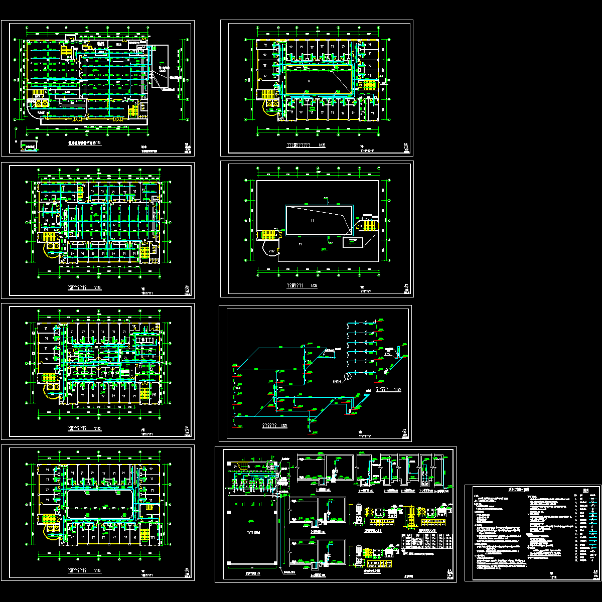 6层酒店消防设计CAD施工图纸.dwg - 1