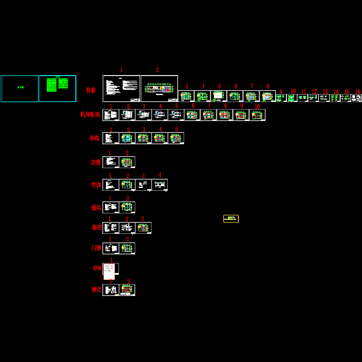 医院机房电气CAD施工图纸.dwg - 1