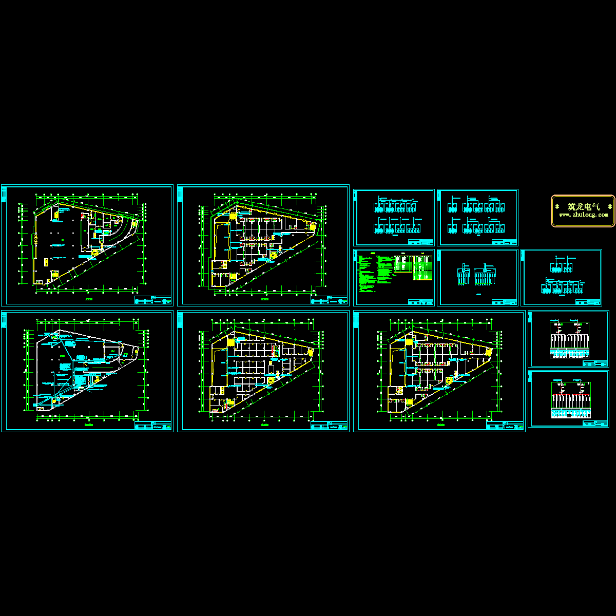 4层办公楼全套强电设计CAD施工图纸.dwg - 1