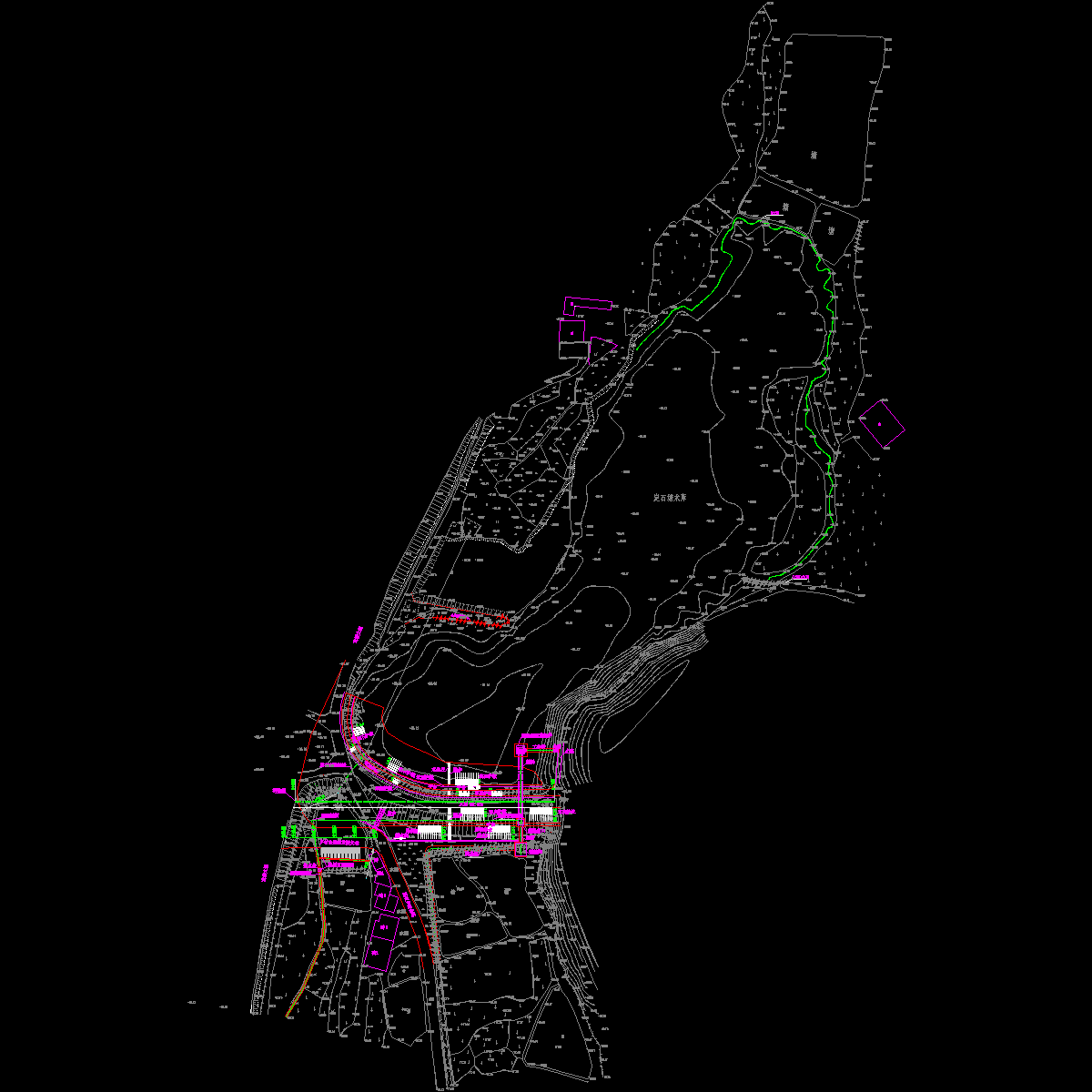 xx水库平面布置图.dwg