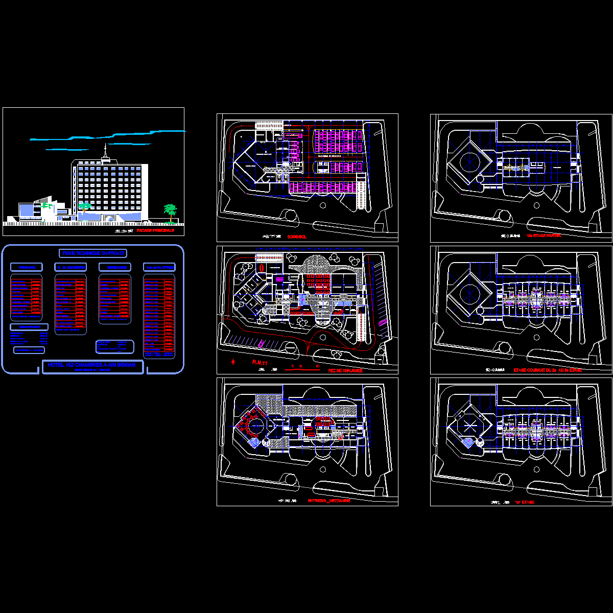 法国建筑师设计的宾馆建筑设计方案.dwg - 1