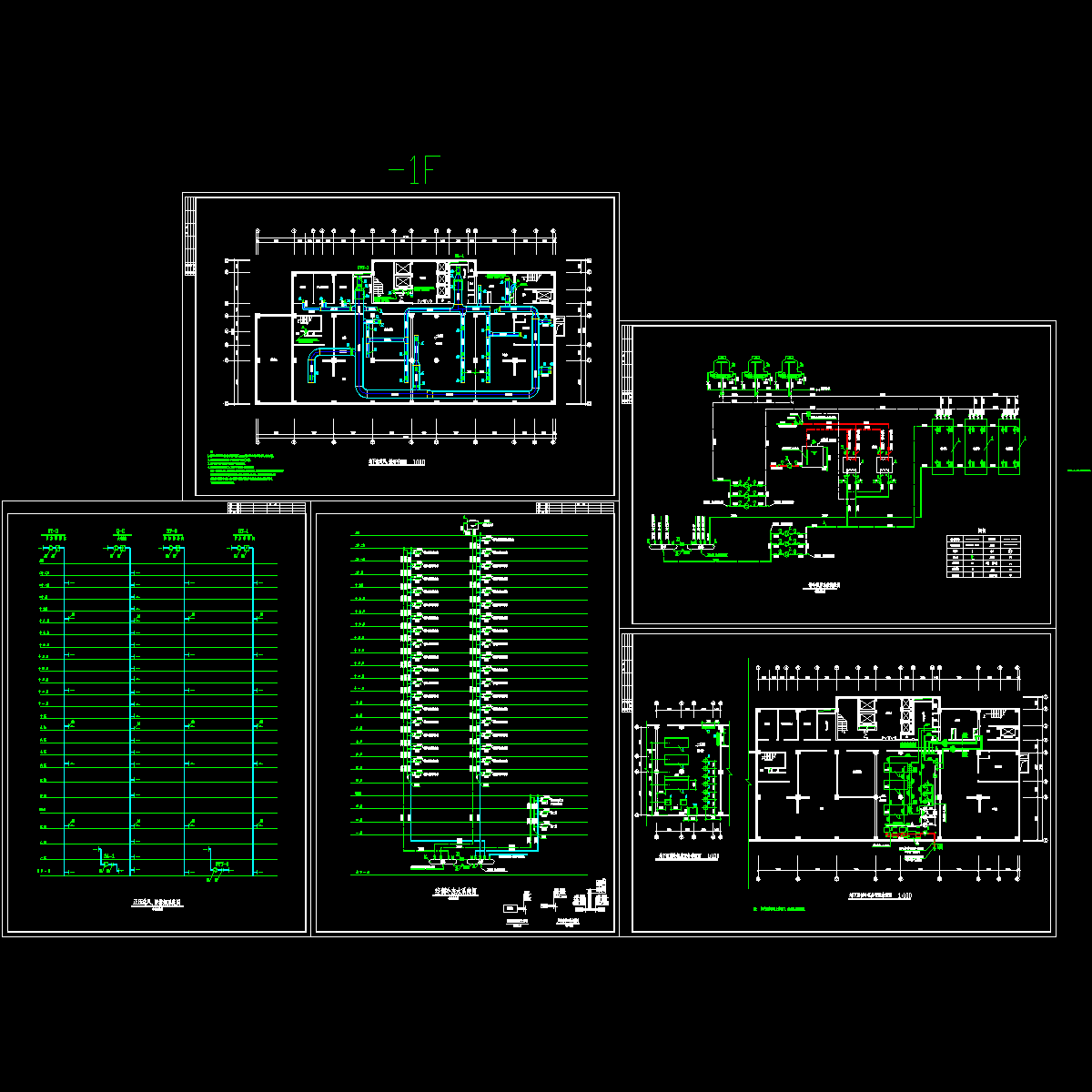 医院地下室通风设计CAD施工图纸，共5张.dwg - 1