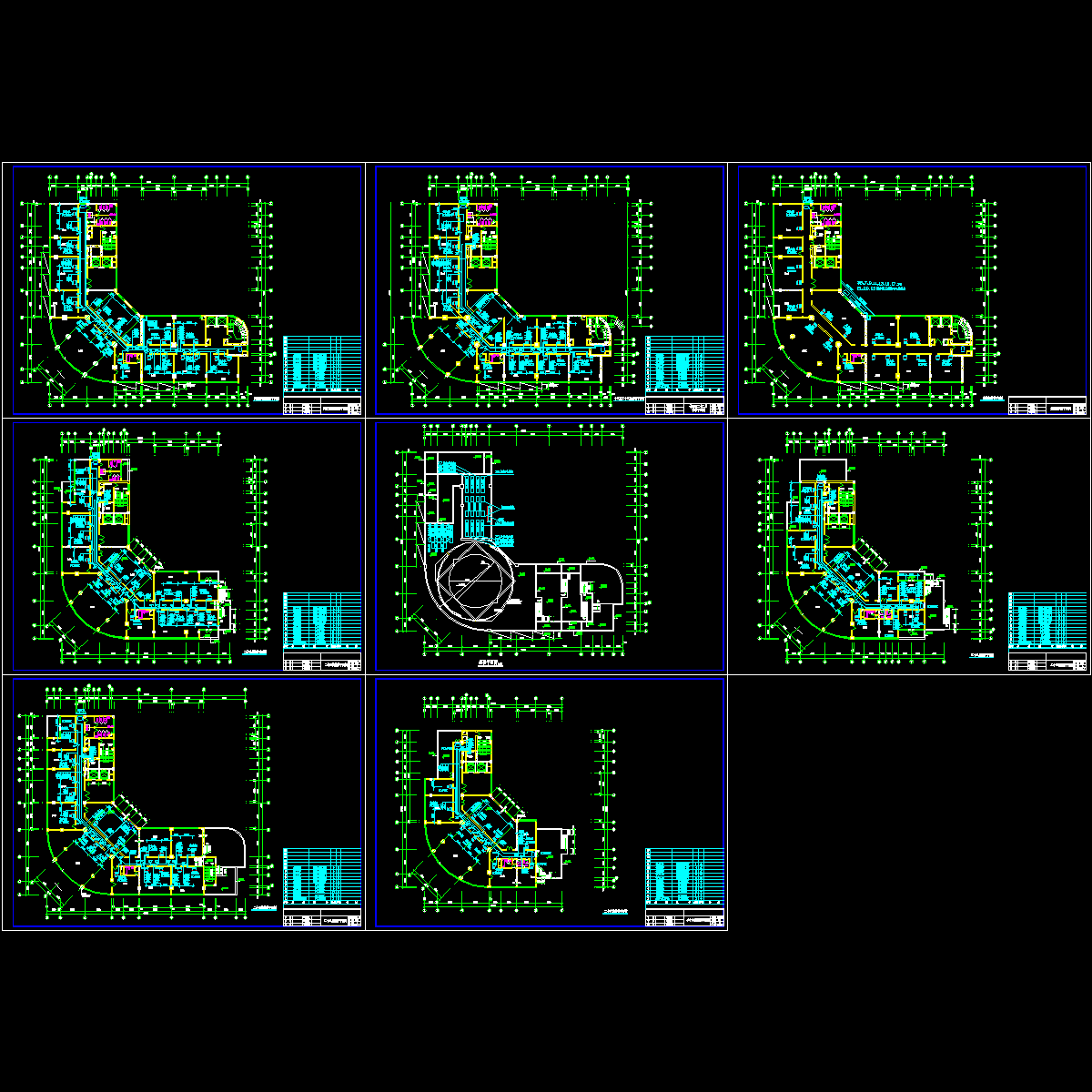 综合楼空调接管平面CAD施工图纸.dwg - 1