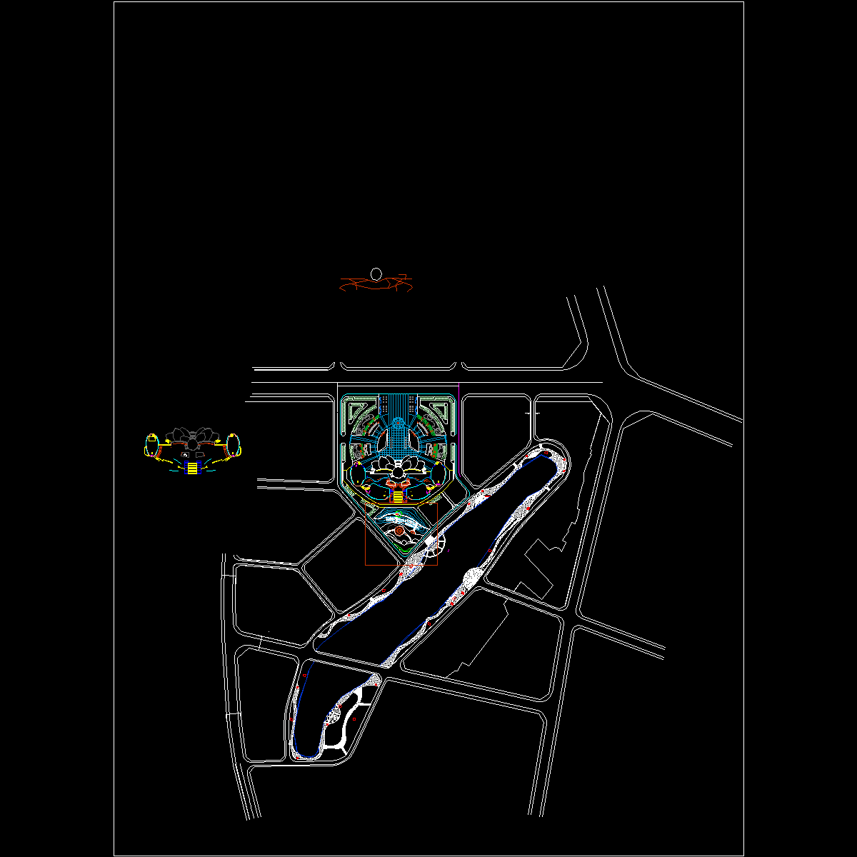 中心广场景观CAD施工图纸.dwg - 1